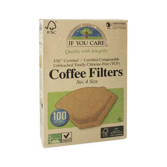 Unbleached Compostable No. 4 Coffee Filters