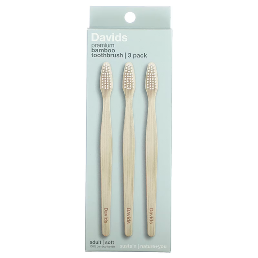 Plastic-Free Bamboo Toothbrush with Castor Oil Brushes