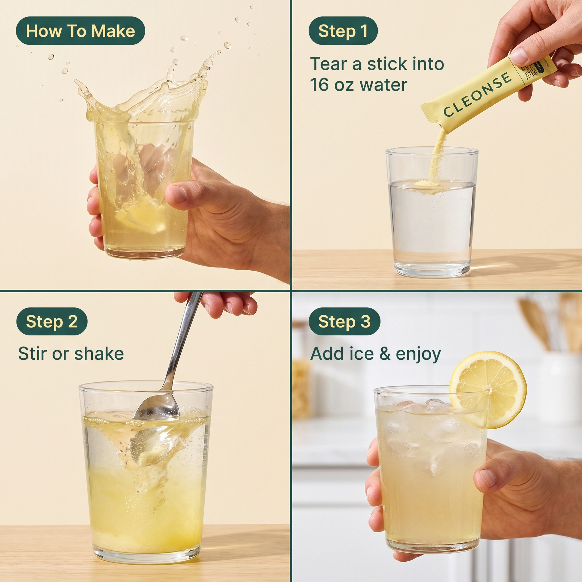 How to mix Cleonse electrolyte powder into a bottle of water