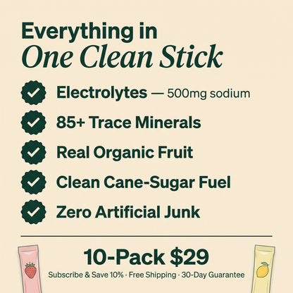 Cleonse: The World's Cleanest Electrolyte Drink Mix Powder 10 Pack
