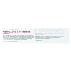 Fluoride-Free Whitening & Antiplaque Toothpaste, Peppermint