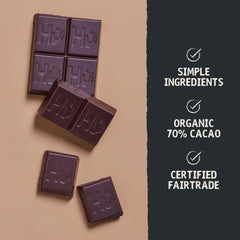 Organic Salty Dark Chocolate Bar – Rich & Simple