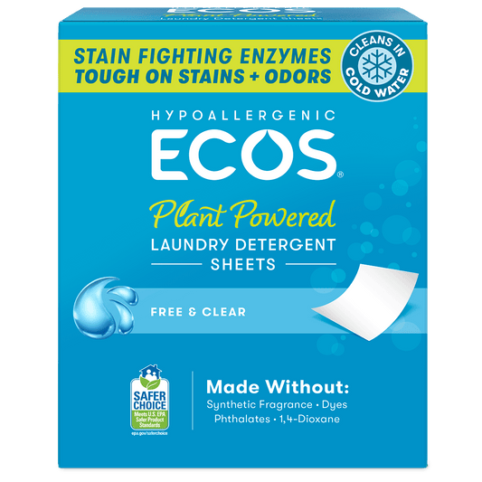 Eco-ConsciousFragrance-Free Hypoallergenic Laundry Detergent Sheets