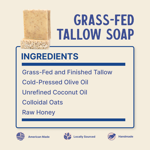 Grass-Fed Tallow Soap (2 Pack)