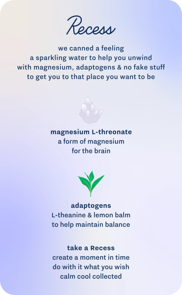 mood calming Sparkling Water with magnesium & Adaptogens