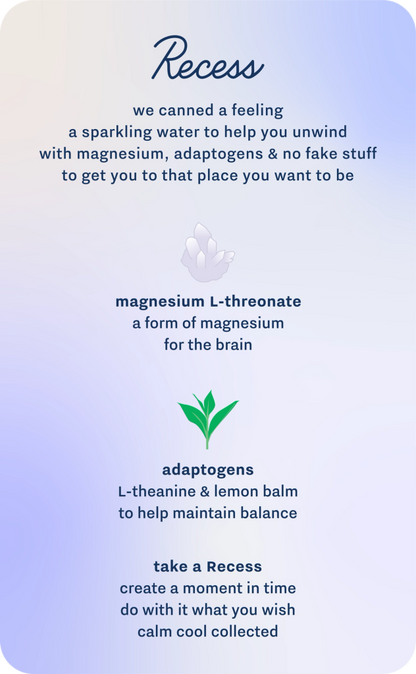 mood calming Sparkling Water with magnesium & Adaptogens