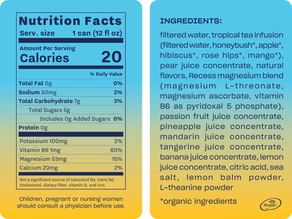 mood calming Sparkling Water with magnesium & Adaptogens