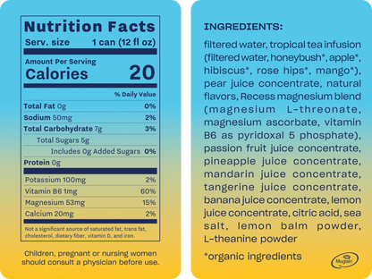 mood calming Sparkling Water with magnesium & Adaptogens