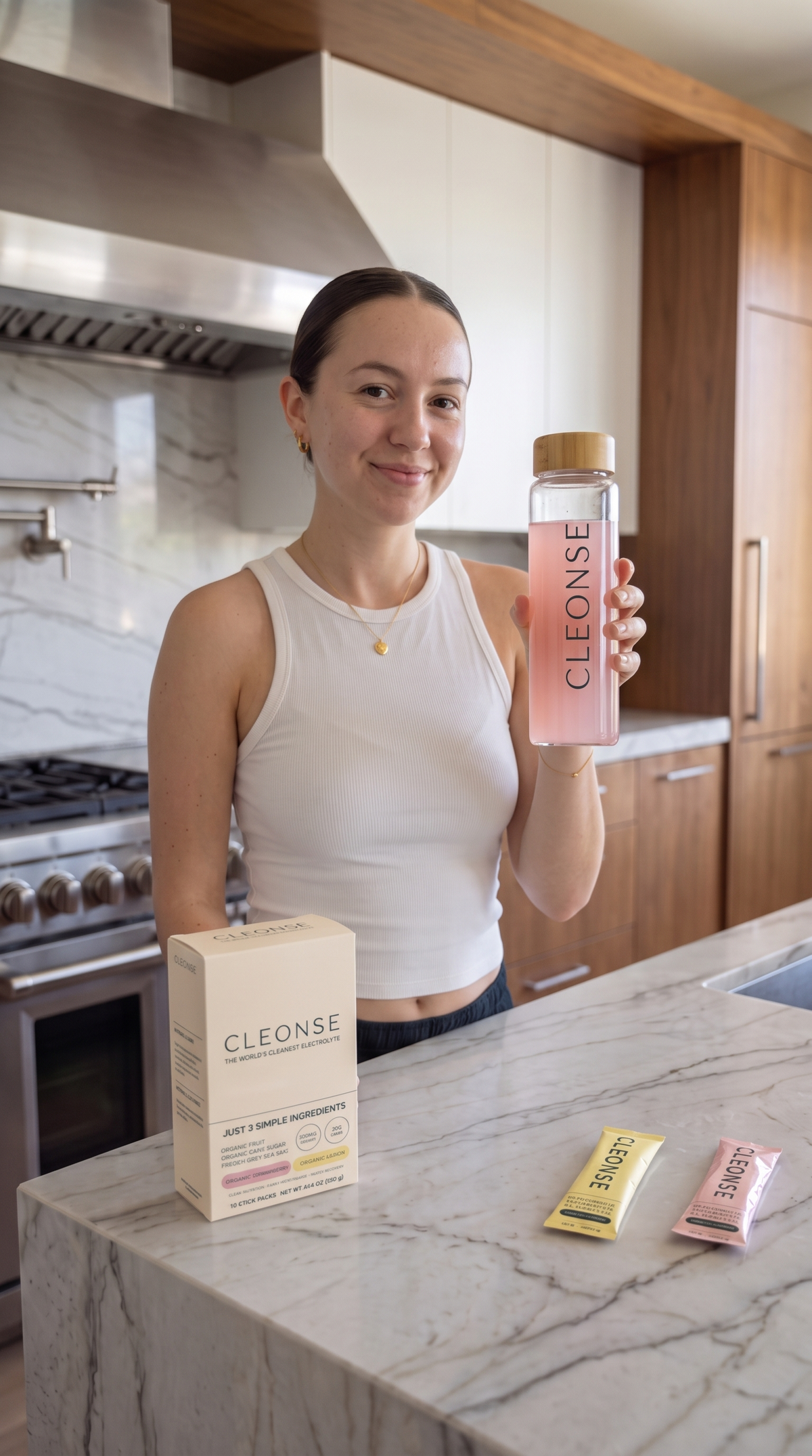 Free glass Cleonse bottle with every preorder