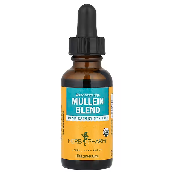 Organic Mullein Blend Respiratory Support Drops, Alcohol Free