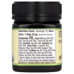 Organic raw Manuka Honey KFactor 16, MGO 150+