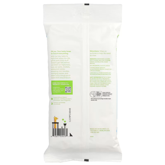 Table & Highchair Cleaning Wipes, Fragrance Free