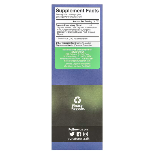 Organic Lung Support Drops with Mullein